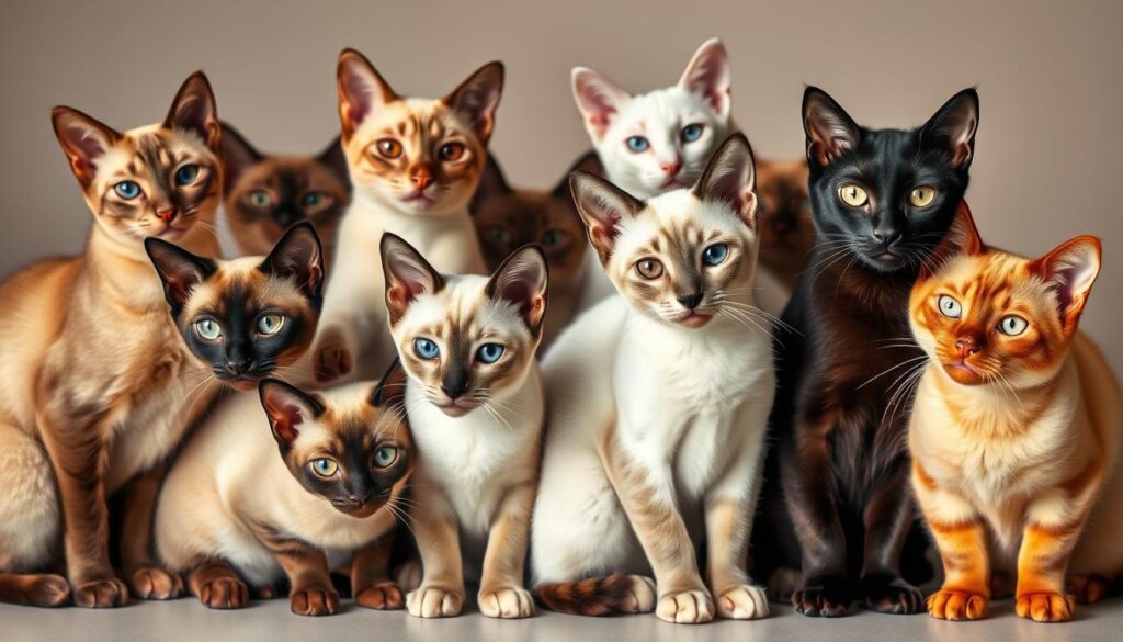 Siamese cat colors