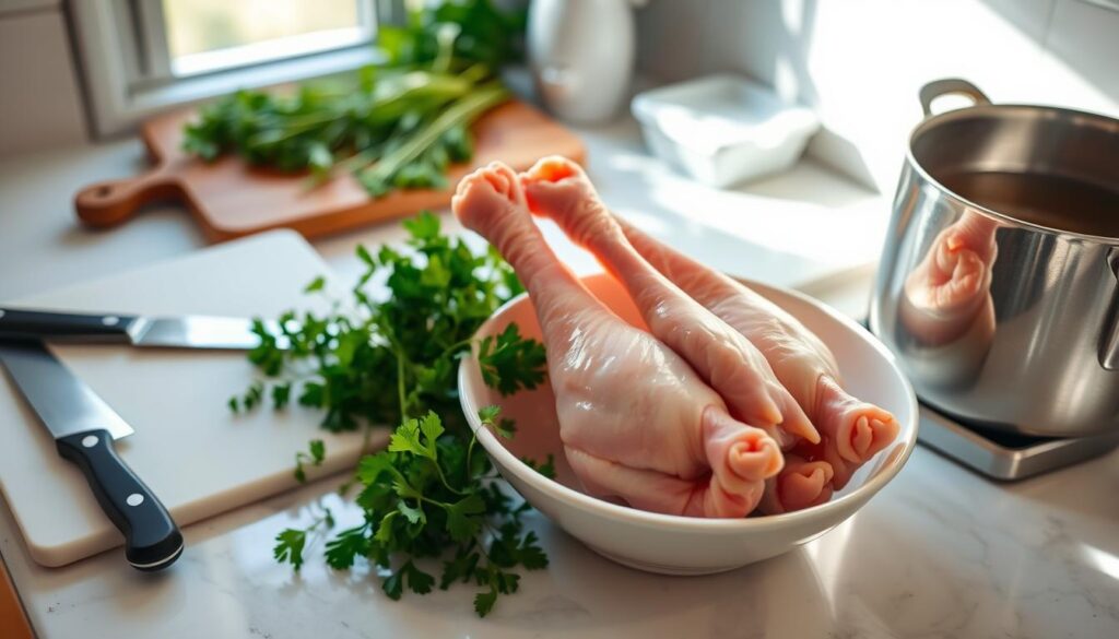 chicken feet preparation