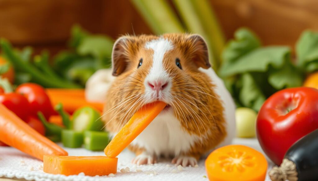 how to feed carrots to guinea pigs