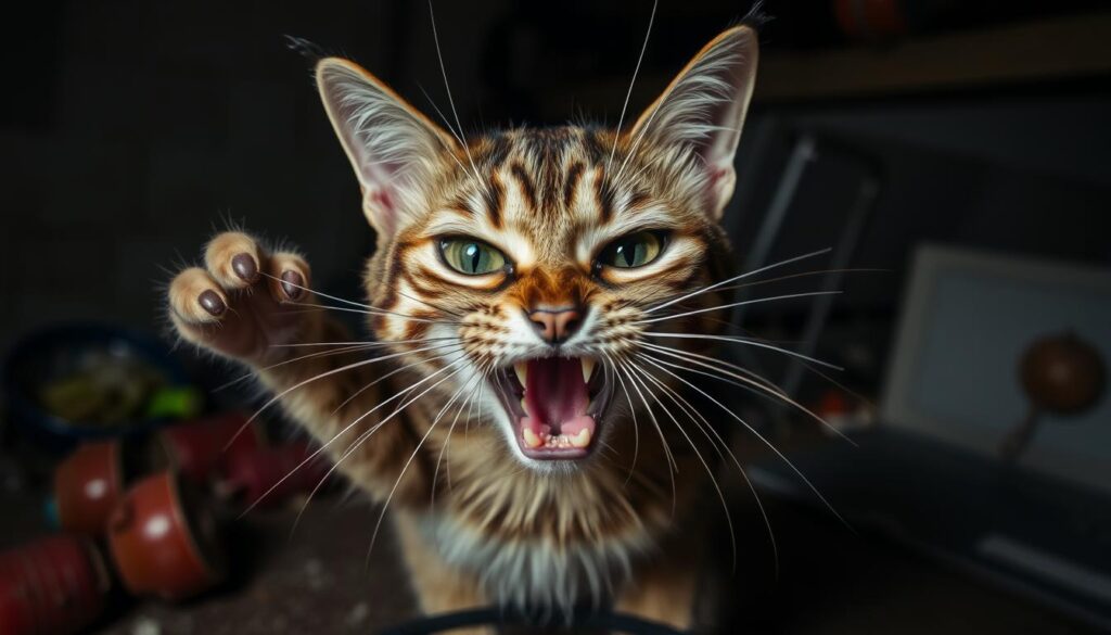 rabid cat behavior